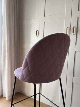 Silla alta rosa palo