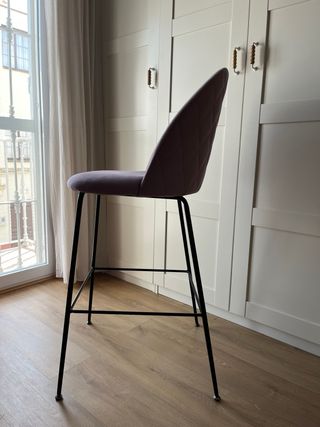 Silla alta rosa palo