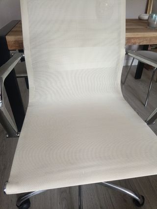 Silla oficina blanca textilene