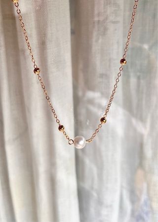 Collana oro perla minimal