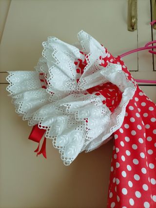 Traje gitana niña rojo lunares