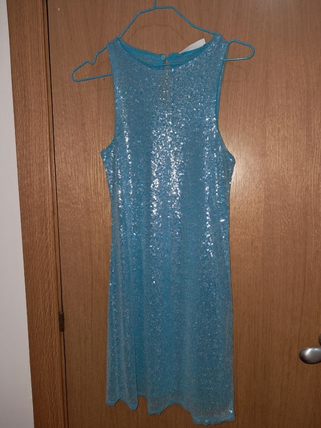 Vestido lentejuelas azul
