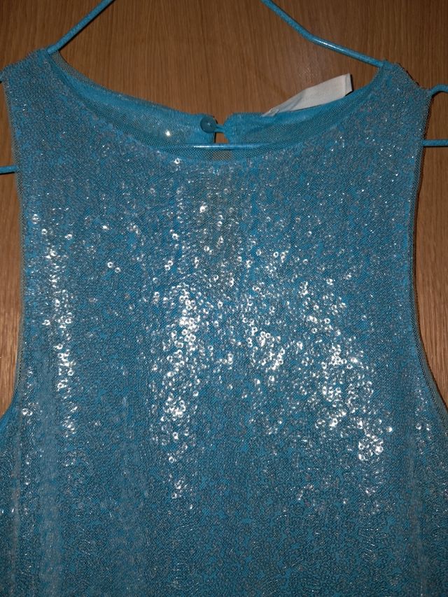 Vestido lentejuelas azul