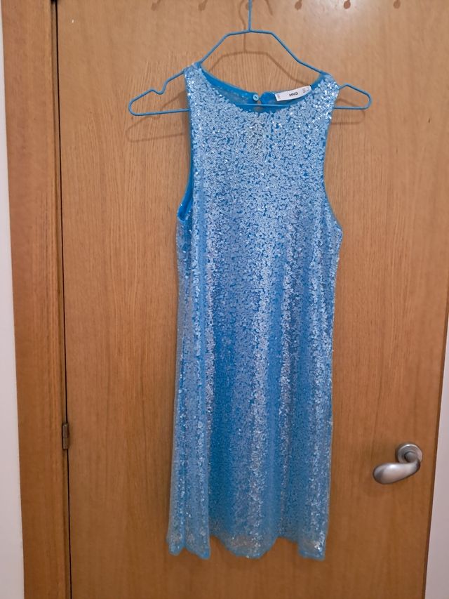 Vestido lentejuelas azul