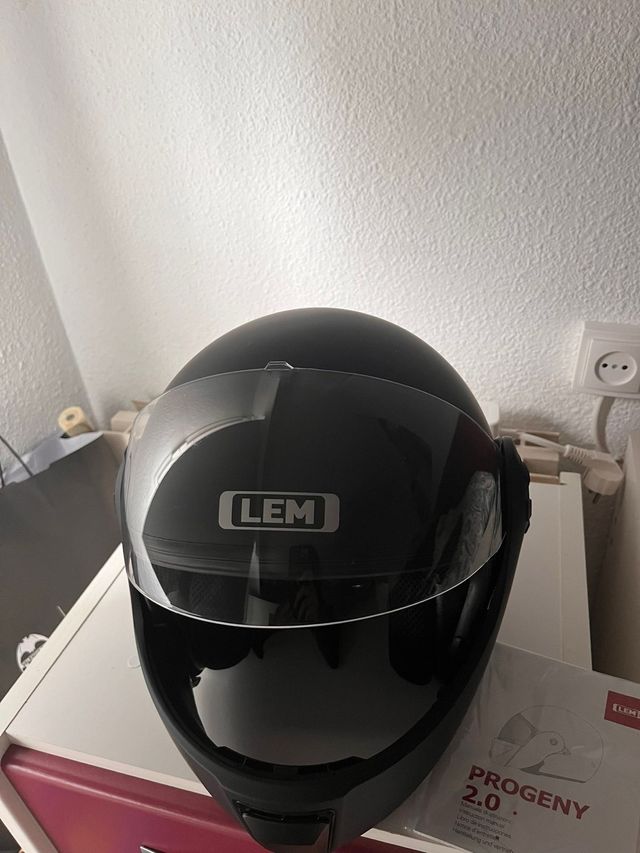 Casco moto LEM Progeny 2.0 negro mate nuevo
