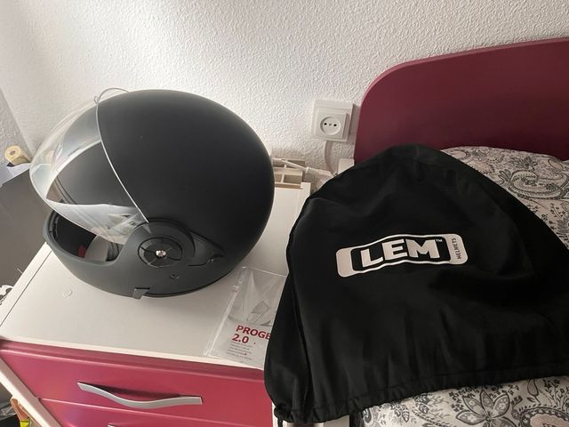 Casco moto LEM Progeny 2.0 negro mate nuevo