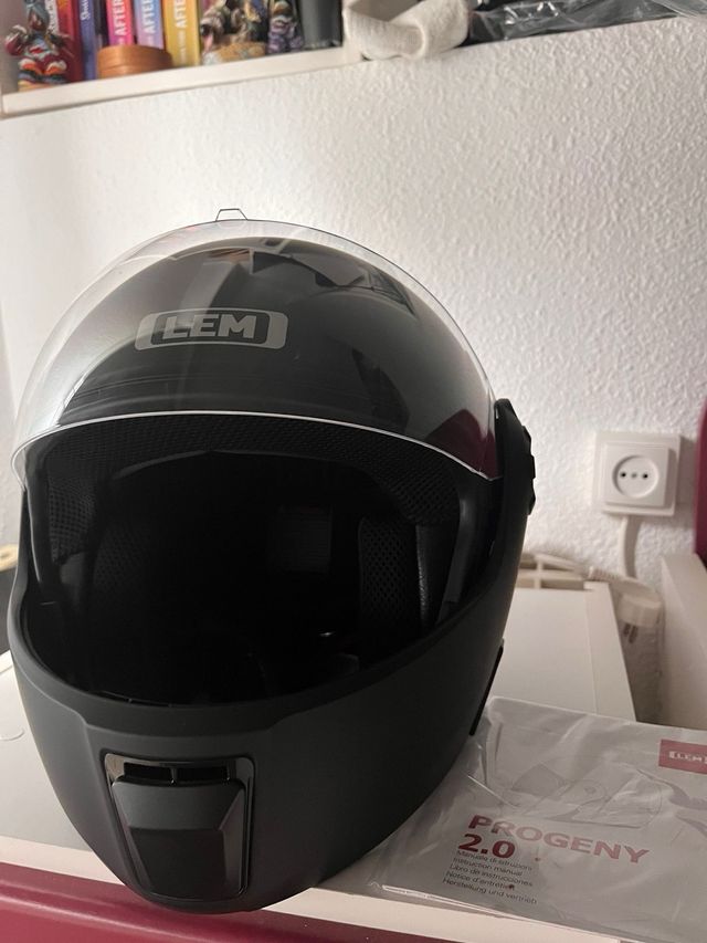 Casco moto LEM Progeny 2.0 negro mate nuevo