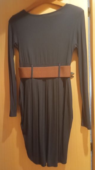 Vestido azul marino manga larga - Talla S