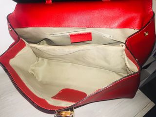 Borsa rossa pelle made in Italy