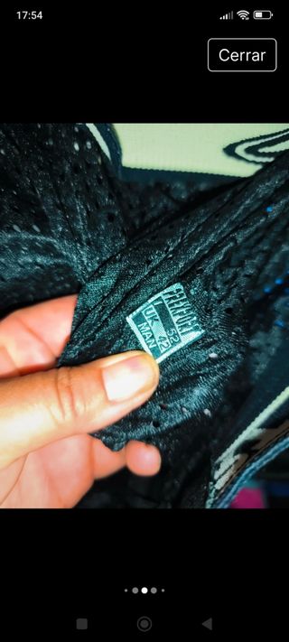 Traje moto cuero Prexport azul