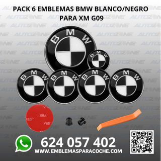 Pack emblemas BMW Blanco/Negro para XM G09