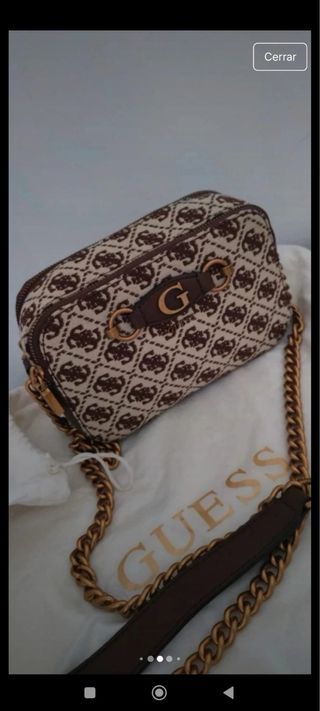 Bolso Guess - Bandolera Marrón Beige