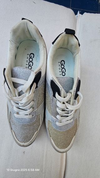 Scarpe Gogo Shoes argento-bianco