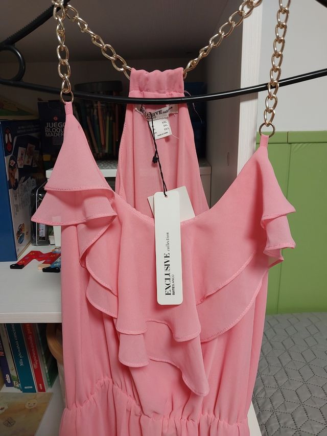 Vestido largo SHEIN rosa XL