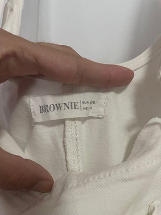 Peto Brownie blanco XS/S