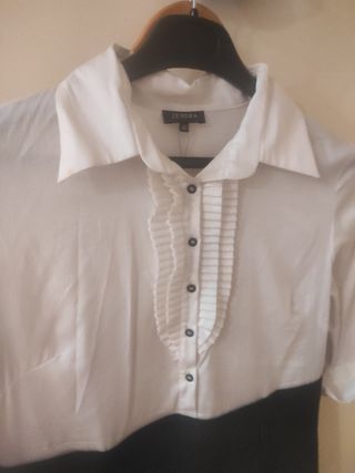 Vestido ZENDRA blanco y negro - talla L