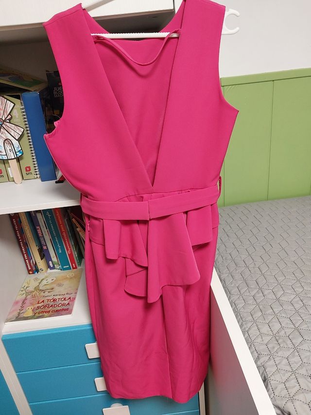 Vestido rosa flores - Talla M/L