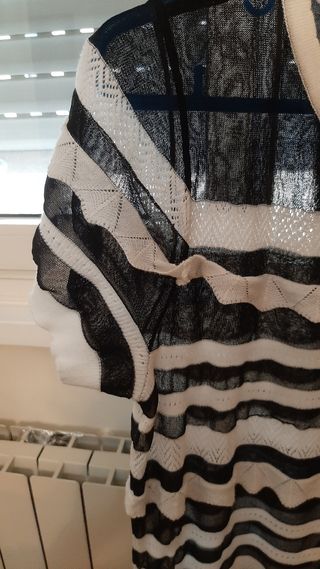 Vestito a righe bianco e nero