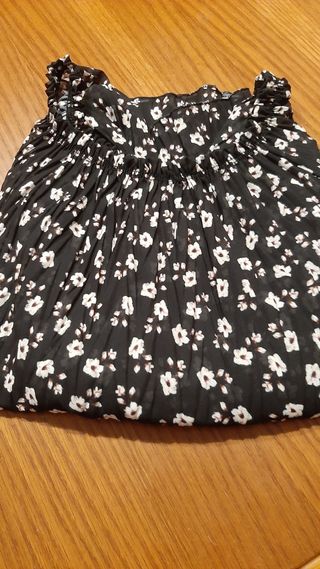 Blusa fiori neri e bianchi Tg L