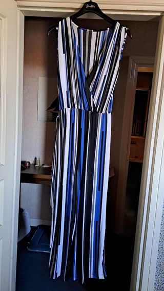 Tuta jumpsuit a righe