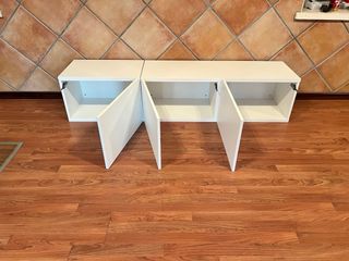 3 módulos BESTA Ikea blancos