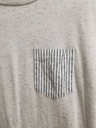 Camiseta Zara Man M Gris Jaspeado