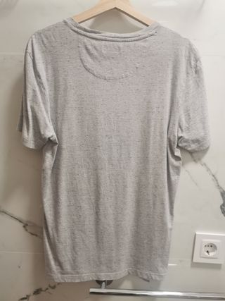 Camiseta Zara Man M Gris Jaspeado