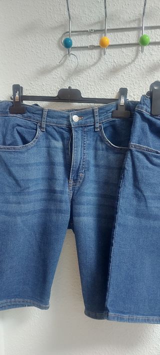 2 pantalones cortos vaqueros