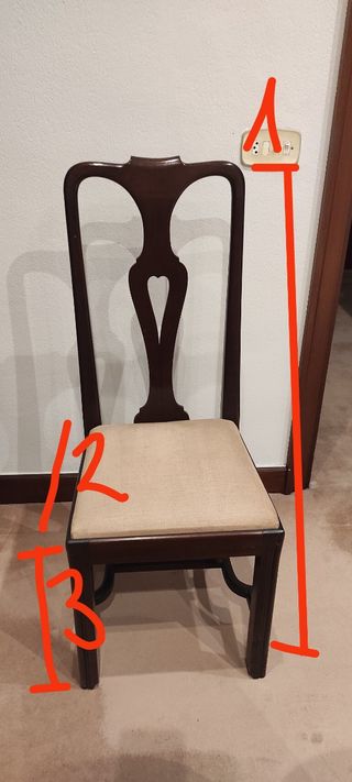  Sillas madera maciza para comedor