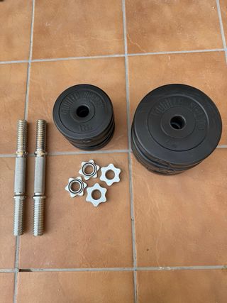 Mancuernas 5kg - 2,5kg x 4 discos