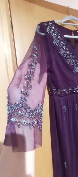 Vestido fiesta💜 pedrería S-M-L