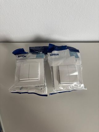 INTERRUPTORES SIMON BLANCOS x3