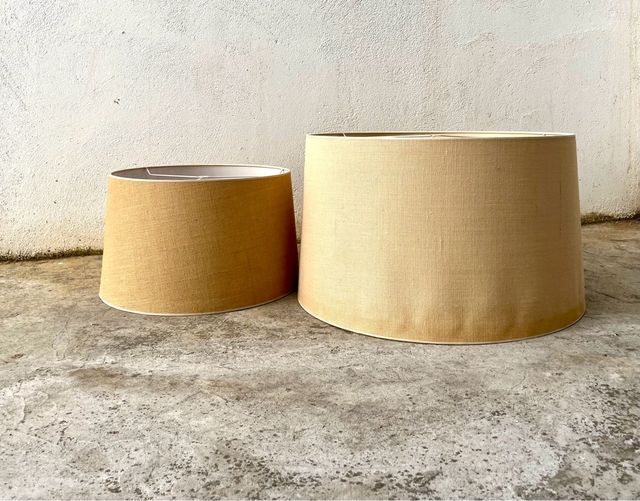 Schermo lampada da soffitto XXL in juta