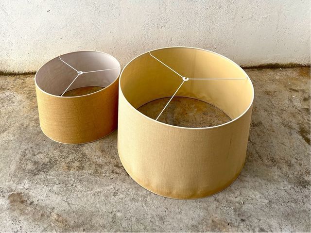 Schermo lampada da soffitto XXL in juta