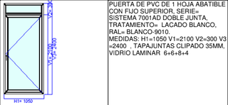 Puerta PVC abatible - Blanca