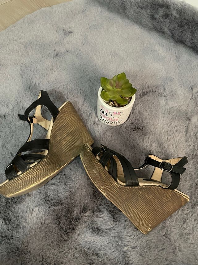 Cuñas Clarks negras - Talla 37