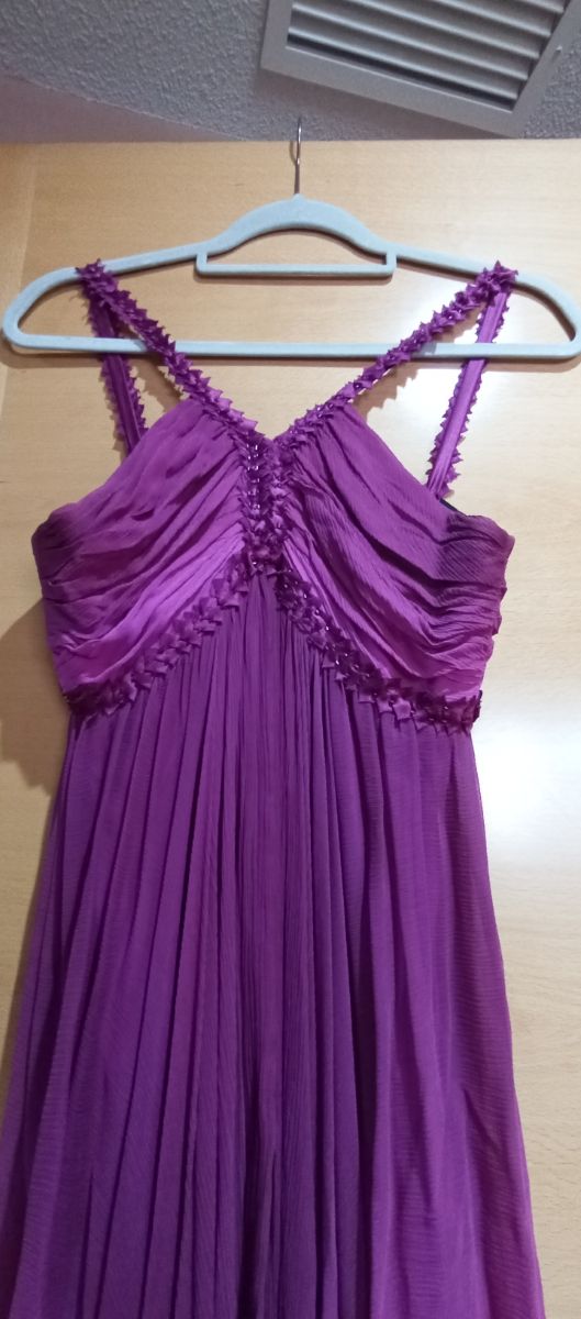 Vestido fiesta largo escote tipo griego talla S-36