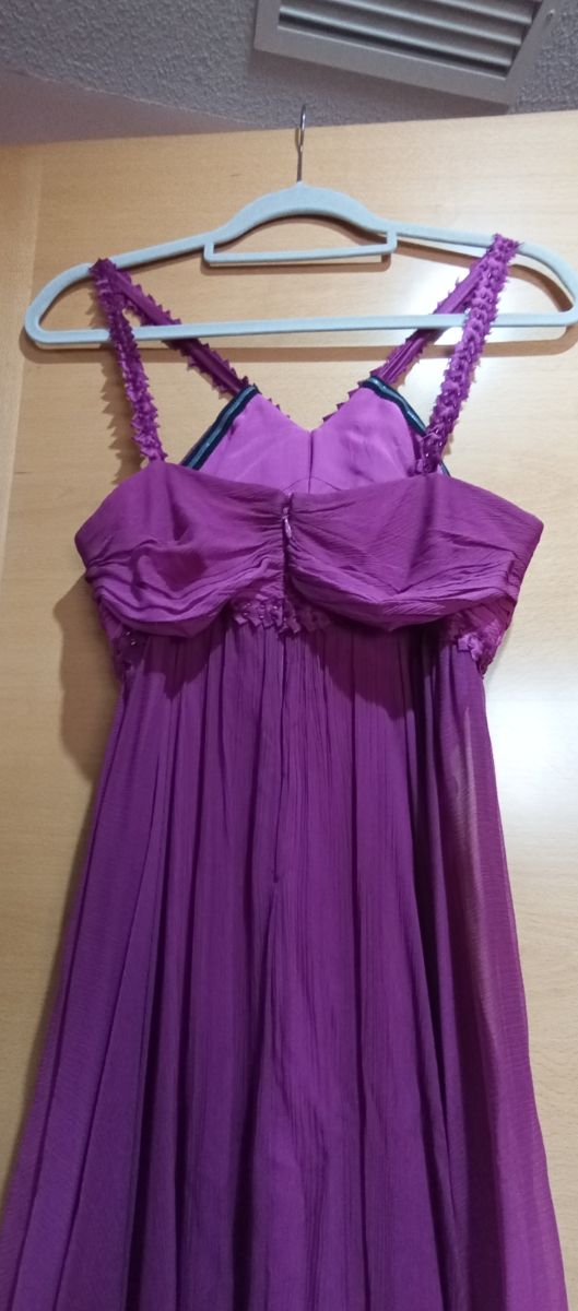 Vestido fiesta largo escote tipo griego talla S-36