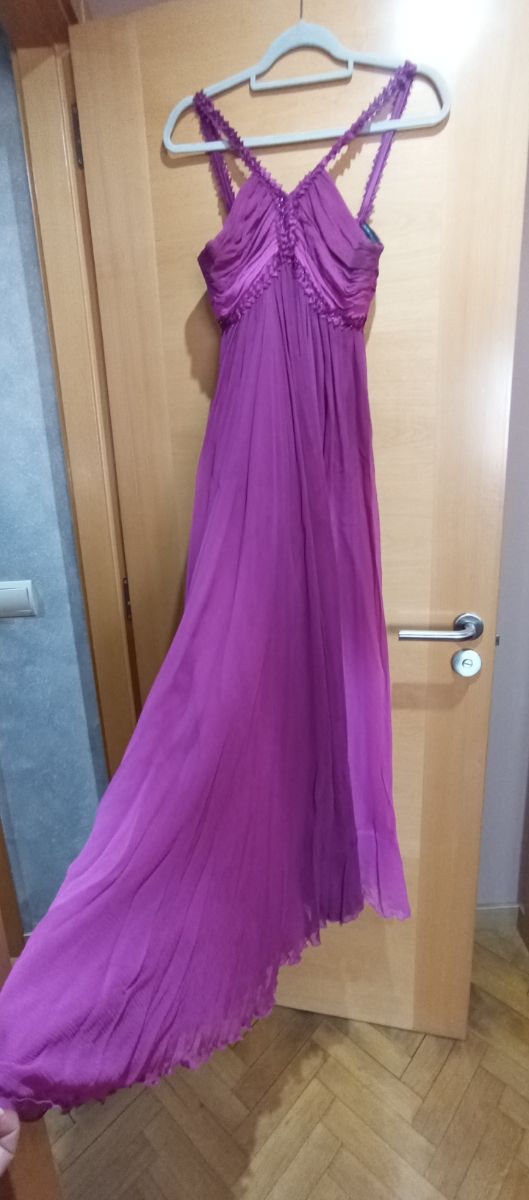 Vestido fiesta largo escote tipo griego talla S-36