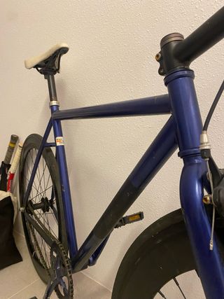 Bicicleta Fixie Azul y Negra