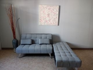 SOFA CAMA CHAISE LONGUE GRIS NUEVO 