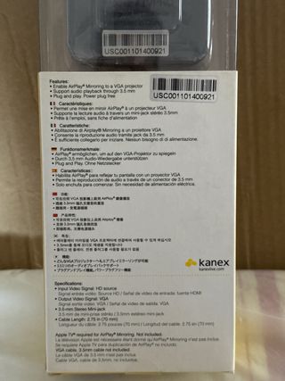 Adaptador Kanex ATV Pro AirPlay a VGA