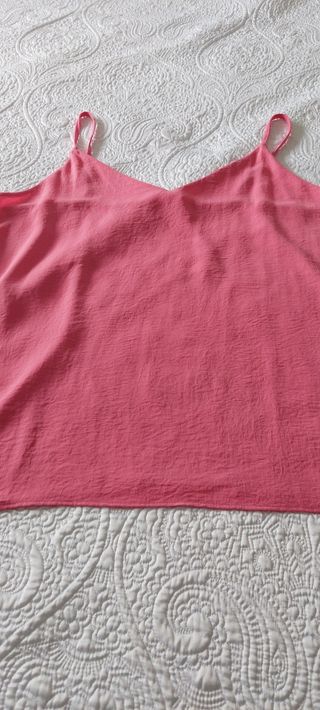 Tops tirantes beige y rosa 4XL