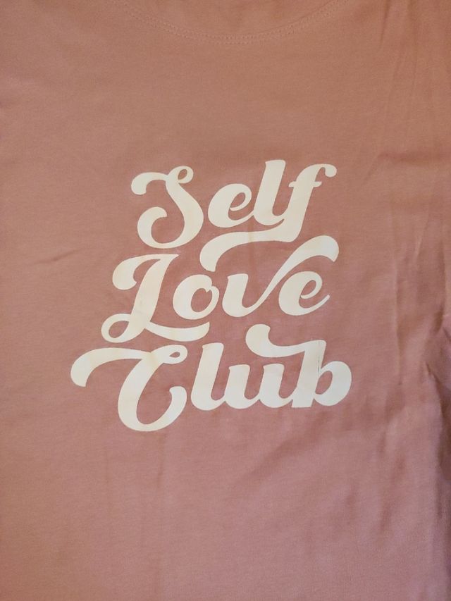 Camiseta rosa palo 'Self Love Club'