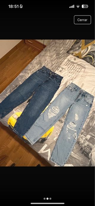 2 Vaqueros - Jeans - Azul- (Mom y Vintage Denim)
