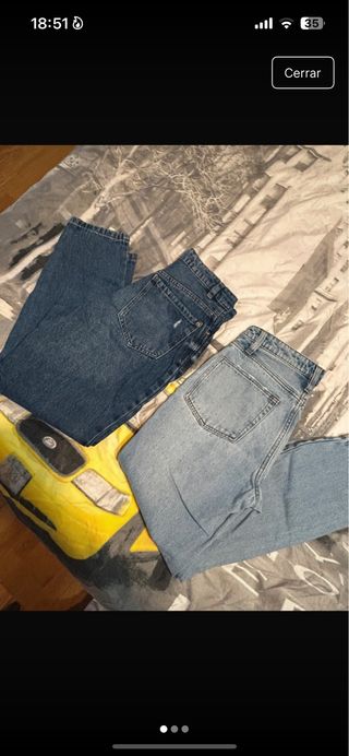 2 Vaqueros - Jeans - Azul- (Mom y Vintage Denim)