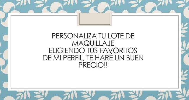 Lote Maquillaje Personalizado