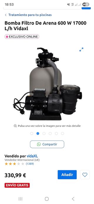 Bomba y filtro piscina