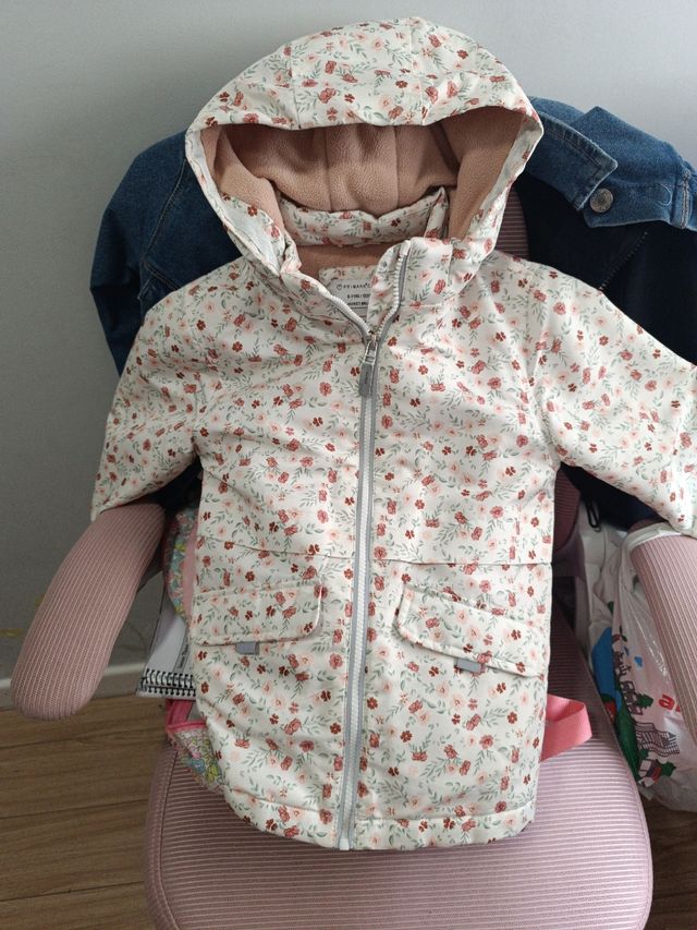Abrigo niña flores - Talla 18 meses
