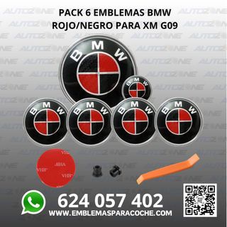 Pack emblemas BMW rojo/negro para XM G09